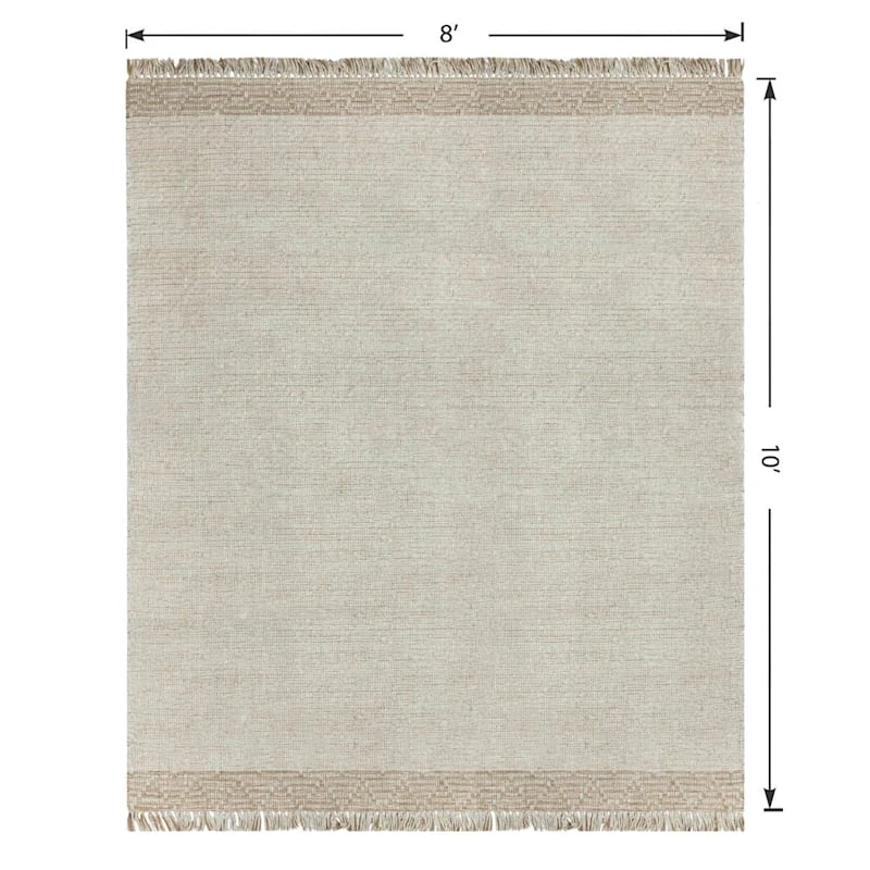(B693) Found & Fable Kent Ivory Jute Area Rug, 8x10 5 (B693) Found & Fable Kent Ivory Jute Area Rug, 8x10 - Image 5