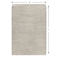 (B724) Ty Pennington Topher Neutral Flatweave Area Rug, 5x7 10 (B724) Ty Pennington Topher Neutral Flatweave Area Rug, 5x7 -Modern Decor Shop b724 ty pennington topher neutral flatweave area rug 5x7 5