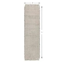 (B724) Ty Pennington Topher Neutral Flatweave Runner, 2x7 -Modern Decor Shop b724 ty pennington topher neutral flatweave runner 2x7 5