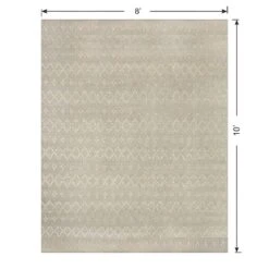 (B726) Honeybloom Denali Neutral Flatweave Area Rug, 8x10 -Modern Decor Shop b726 honeybloom denali neutral flatweave area rug 8x10 5