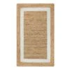 (B728) Kinsey Natural Border Accent Rug, 3x5