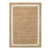 (B728) Kinsey Natural Border Area Rug, 5x7