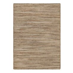 (B729) Ty Pennington Kensie Natural Striped Jute Area Rug, 5x7