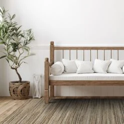 (B729) Ty Pennington Kensie Natural Striped Jute Area Rug, 5x7 -Modern Decor Shop b729 ty pennington kensie natural striped jute area rug 5x7 6