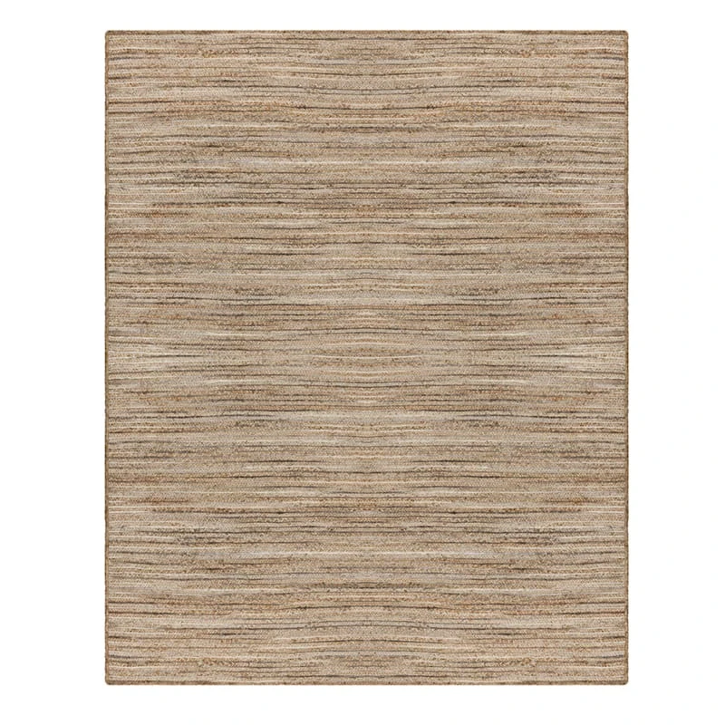 (B729) Ty Pennington Kensie Natural Striped Jute Area Rug, 8x10 1 (B729) Ty Pennington Kensie Natural Striped Jute Area Rug, 8x10