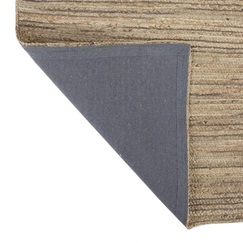 (B729) Ty Pennington Kensie Natural Striped Jute Area Rug, 8x10 3 (B729) Ty Pennington Kensie Natural Striped Jute Area Rug, 8x10 - Image 3