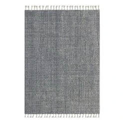 (B732) Honeybloom Clark Indigo Woven Area Rug, 5x7