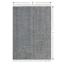 (B732) Honeybloom Clark Indigo Woven Area Rug, 5x7 -Modern Decor Shop b732 honeybloom clark indigo woven area rug 5x7 5