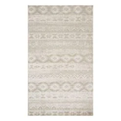 (B767) Ellie Ivory & Beige Accent Rug, 3x5