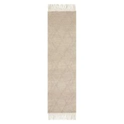 (B778) Noe Beige Diamond Design Runner, 2x7