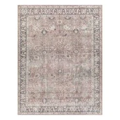 (B784) Colin Multi Floral Washable Area Rug, 8x10