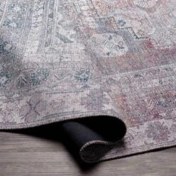 (B786) Honeybloom Colin Multicolor Medallion Washable Area Rug, 5x7 -Modern Decor Shop b786 honeybloom colin multicolor medallion washable area rug 5x7 3