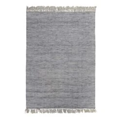 (B799) Crosby St Grey Herringbone Area Rug, 5x7