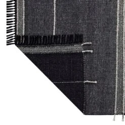(B817) Hutton Black Flatweave Tassel Area Rug, 5x7 -Modern Decor Shop b817 hutton black flatweave tassel area rug 5x7 3