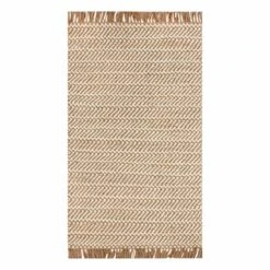 (B821) Crosby St Moore Natural Herringbone Accent Rug, 3x5