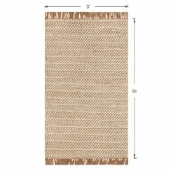(B821) Crosby St Moore Natural Herringbone Accent Rug, 3x5 -Modern Decor Shop b821 crosby st moore natural herringbone accent rug 3x5 6