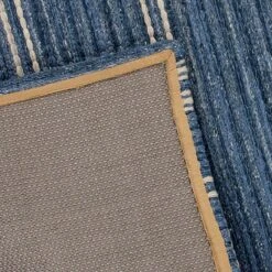 (B824) Ty Pennington Terrace Indigo Striped Flatweave Area Rug, 5x7 -Modern Decor Shop b824 ty pennington terrace indigo striped flatweave area rug 5x7 5