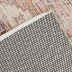 (B826) Red & Pink Tribal Patterned Washable Area Rug, 5x7 -Modern Decor Shop b826 red pink tribal patterned washable area rug 5x7 5