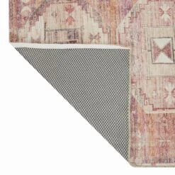 (B826) Red & Pink Tribal Patterned Washable Runner, 2x7 -Modern Decor Shop b826 red pink tribal patterned washable runner 2x7 3