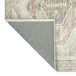 (B830) Pink Multicolor Tribal Washable Accent Rug, 3x5 -Modern Decor Shop b830 pink multicolor tribal washable accent rug 3x5 3