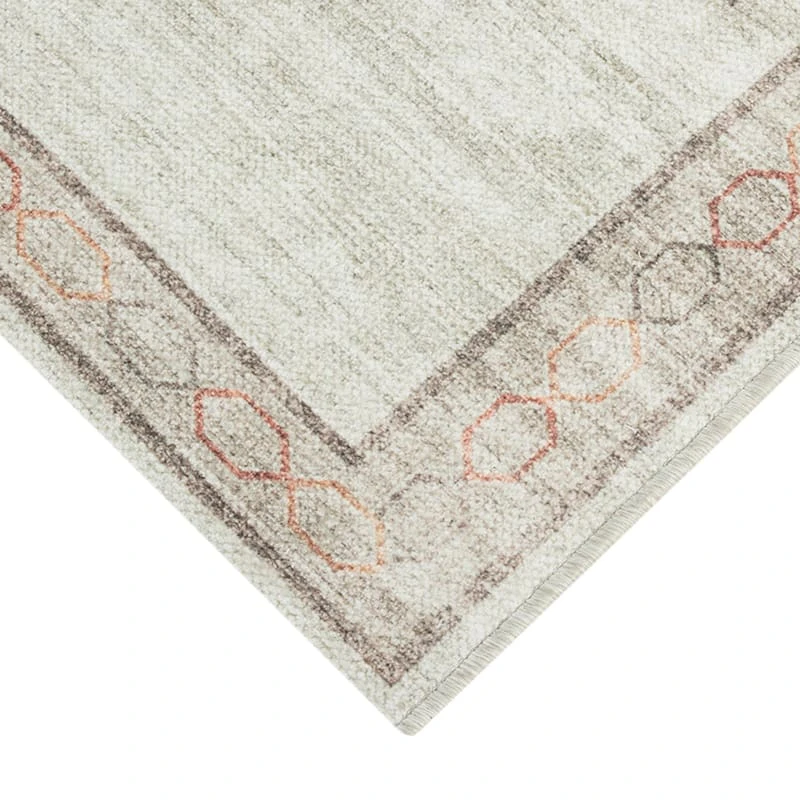 (B830) Pink Multicolor Tribal Washable Area Rug, 8x10 2 (B830) Pink Multicolor Tribal Washable Area Rug, 8x10 - Image 2