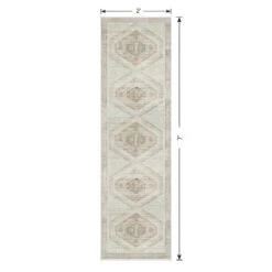 (B830) Pink Multicolor Tribal Washable Runner, 2x7 -Modern Decor Shop b830 pink multicolor tribal washable runner 2x7 5