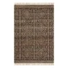 (B848) Tracey Boyd Devon Black Diamond Design Tassel Area Rug, 5x7