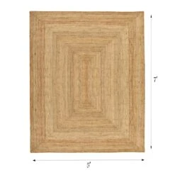(B850) Honeybloom Kian Jute Area Rug, 5x7 -Modern Decor Shop b850 honeybloom kian jute area rug 5x7 4