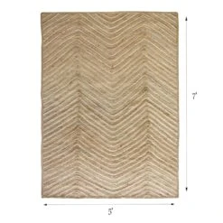(B851) Honeybloom Wynn Jute Area Rug, 5x7 -Modern Decor Shop b851 honeybloom wynn jute area rug 5x7 4