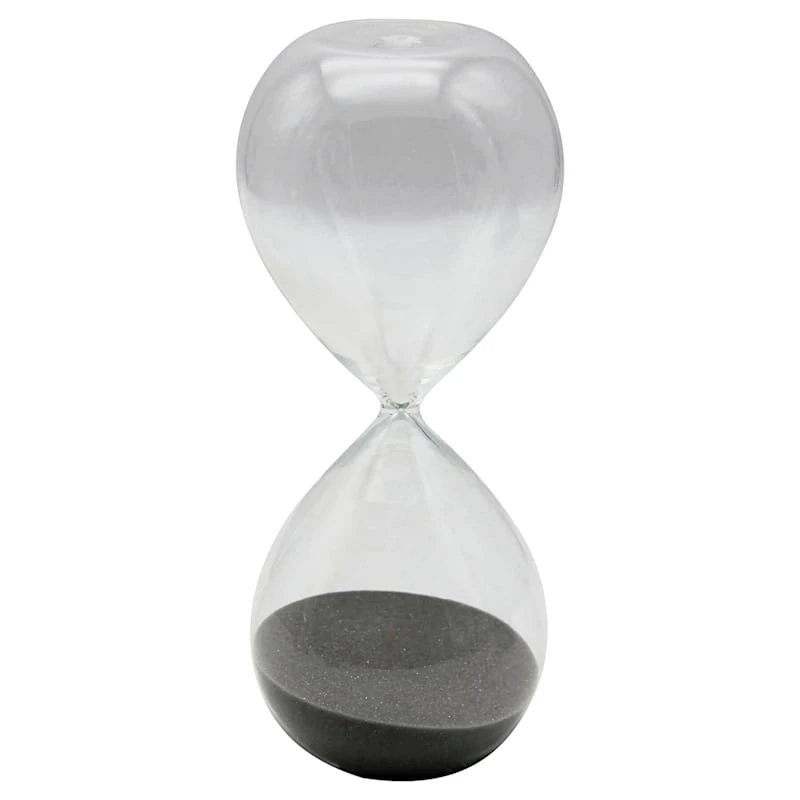 Black Sand Hourglass, 8" 1 Black Sand Hourglass, 8"