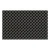 Black Textured Ogee Kitchen Mat, 23x36