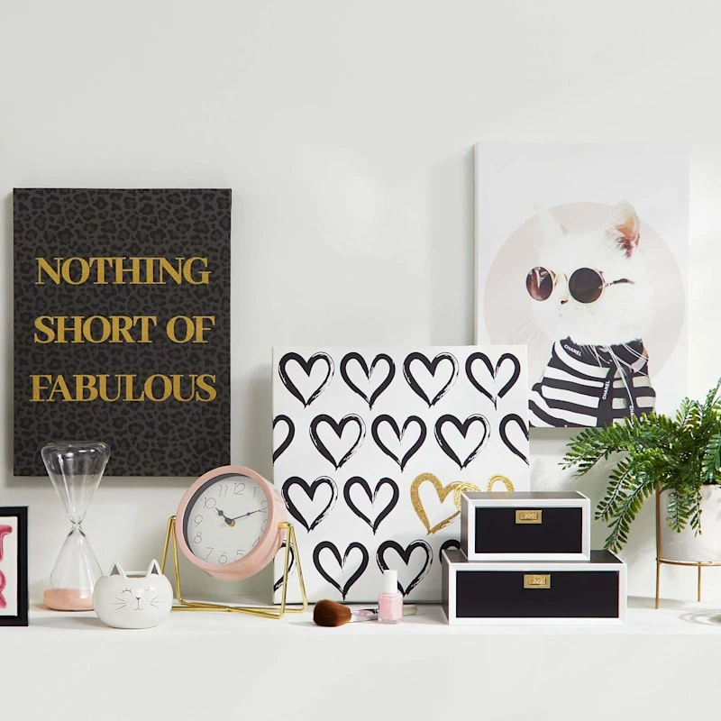 Black & White Decorative Wood Box, 6x3 2 Black & White Decorative Wood Box, 6x3 - Image 2