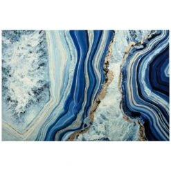 Blue Geode Canvas Wall Art, 24x36