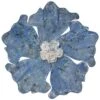 Blue Metal Flower Wall Decor, 13"