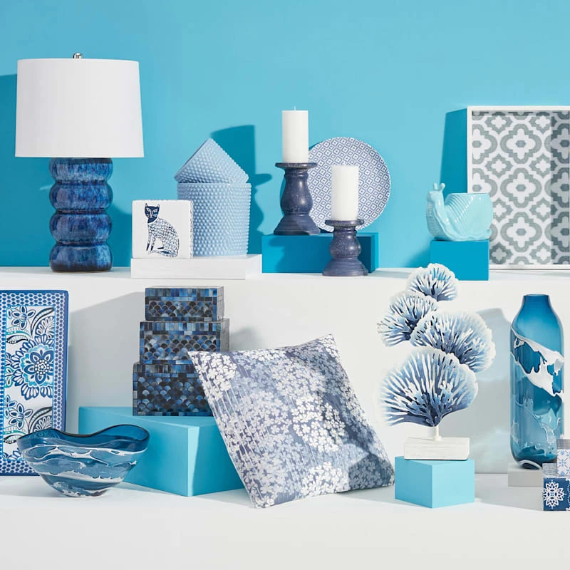 Modern Decor Shop -Modern Decor Shop blue mosaic glass decorative box 8 1