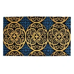 Blue Tile Bleached Coir Doormat 22x47