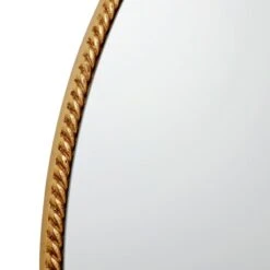 Braided Gold Framed Round Wall Mirror, 32" -Modern Decor Shop braided gold framed round wall mirror 32 2