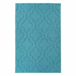 Brentwood Teal Double Quatrefoil Indoor & Outdoor Area Rug, 4x6