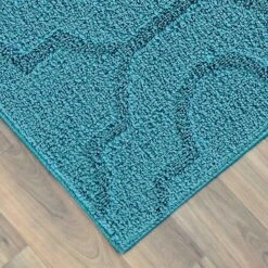 Brentwood Teal Double Quatrefoil Indoor & Outdoor Area Rug, 4x6 -Modern Decor Shop brentwood teal double quatrefoil indoor outdoor area rug 4x6 4