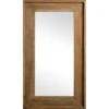 Brown Wood Studio Wall Mirror, 21x37