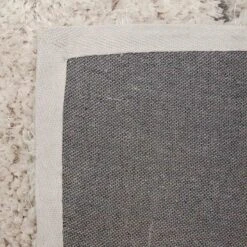 (C103) Ivory & Grey Long Pile Diamond Design Shag Area Rug, 8x10 -Modern Decor Shop c103 ivory grey long pile diamond design shag area rug 8x10 3