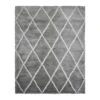 (C131) Grey & White Diamond Tufted Area Rug, 8x10