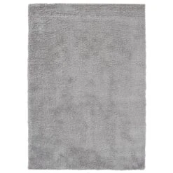 (C139) Grey Soft Shag Accent Rug, 3x5