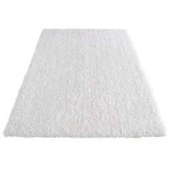 (C146) Yeti Ivory Shag Accent Rug, 3x5