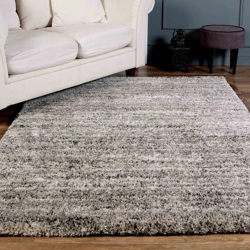 (C154) Eliza Grey Shag Area Rug, 8x10 2 (C154) Eliza Grey Shag Area Rug, 8x10 - Image 2