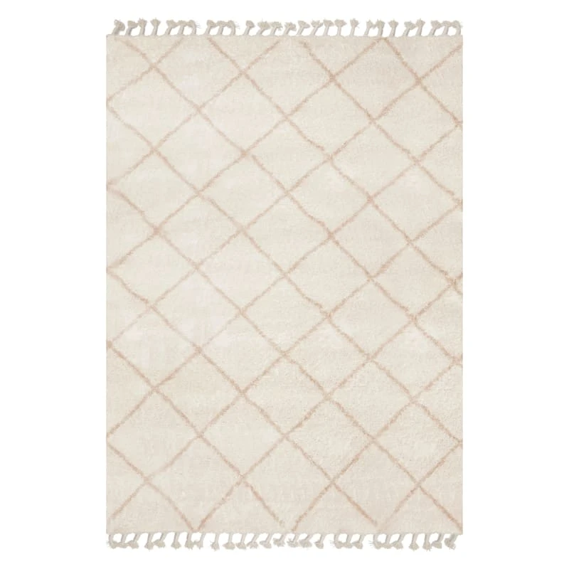 (C172) Sandee Neutral Shag Fringe Area Rug, 8x10 1 (C172) Sandee Neutral Shag Fringe Area Rug, 8x10