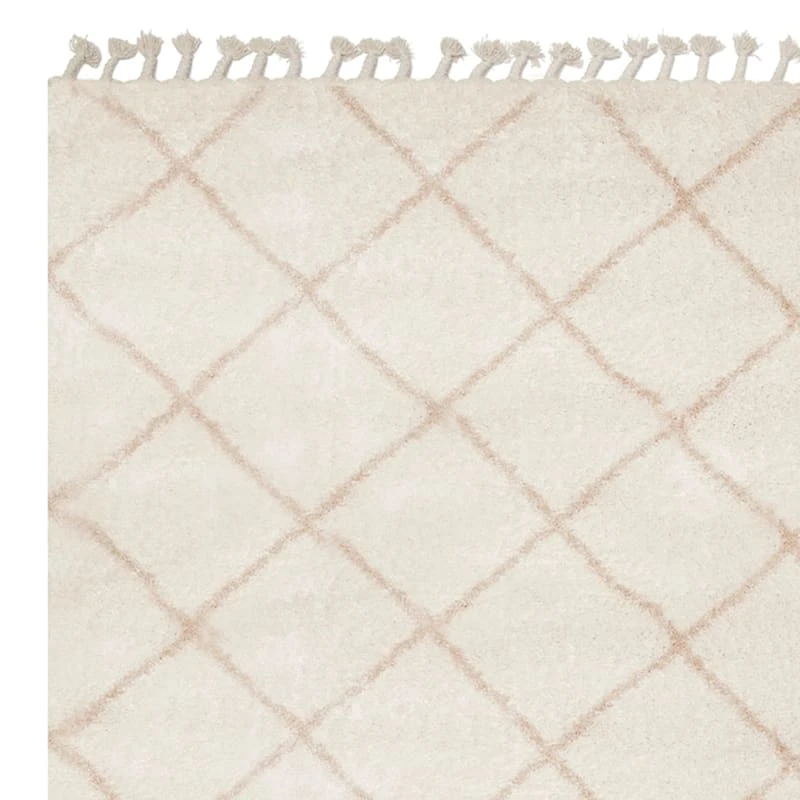 (C172) Sandee Neutral Shag Fringe Area Rug, 8x10 2 (C172) Sandee Neutral Shag Fringe Area Rug, 8x10 - Image 2