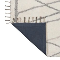 (C175) Found & Fable Theo Neutral Shag Area Rug With Tassels, 5x7 -Modern Decor Shop c175 found fable theo neutral shag area rug with tassels 5x7 3