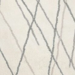 (C175) Found & Fable Theo Neutral Shag Area Rug With Tassels, 5x7 -Modern Decor Shop c175 found fable theo neutral shag area rug with tassels 5x7 4