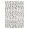 (C182) Macy White & Blue Patterned Area Rug, 5x7
